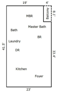 Layout of 631 Constellation Square condo.